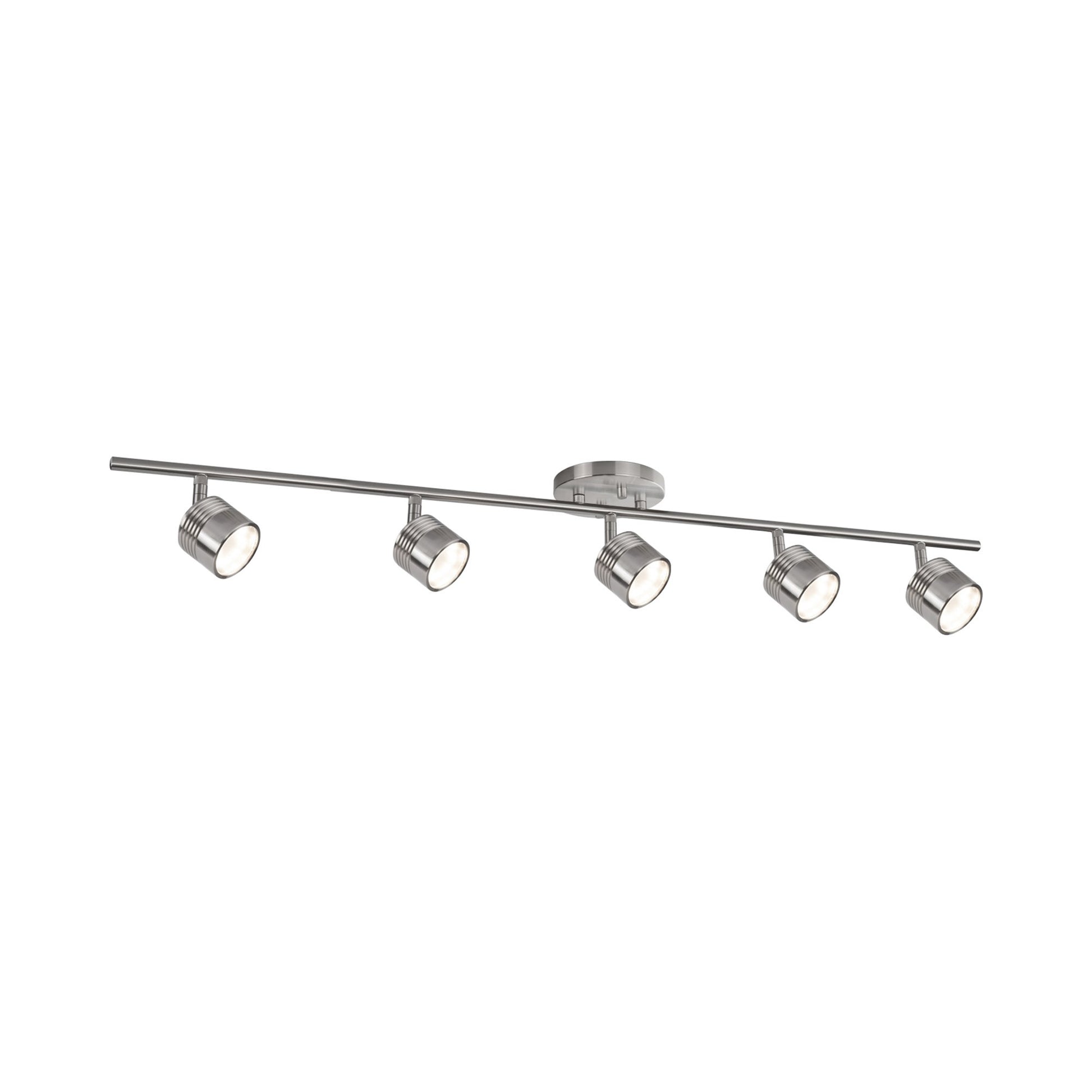 Lyra LED Track Kit in 5-Head/Brushed Nickel.