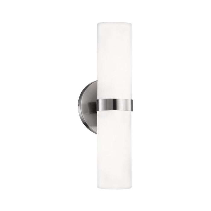 Milano Double LED Wall Light in Brushed Nickel.