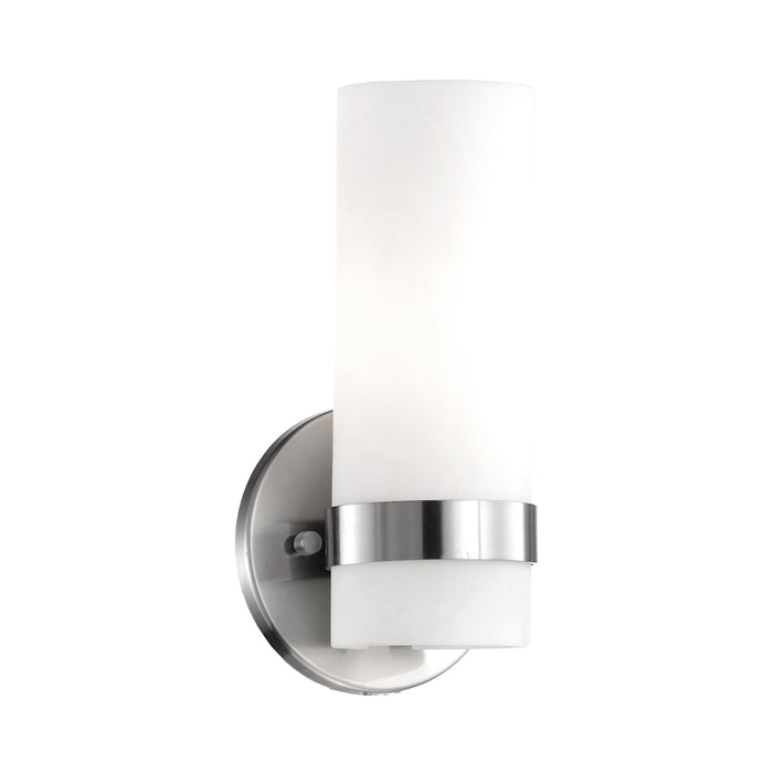 Milano LED Wall Light in Brushed Nickel.