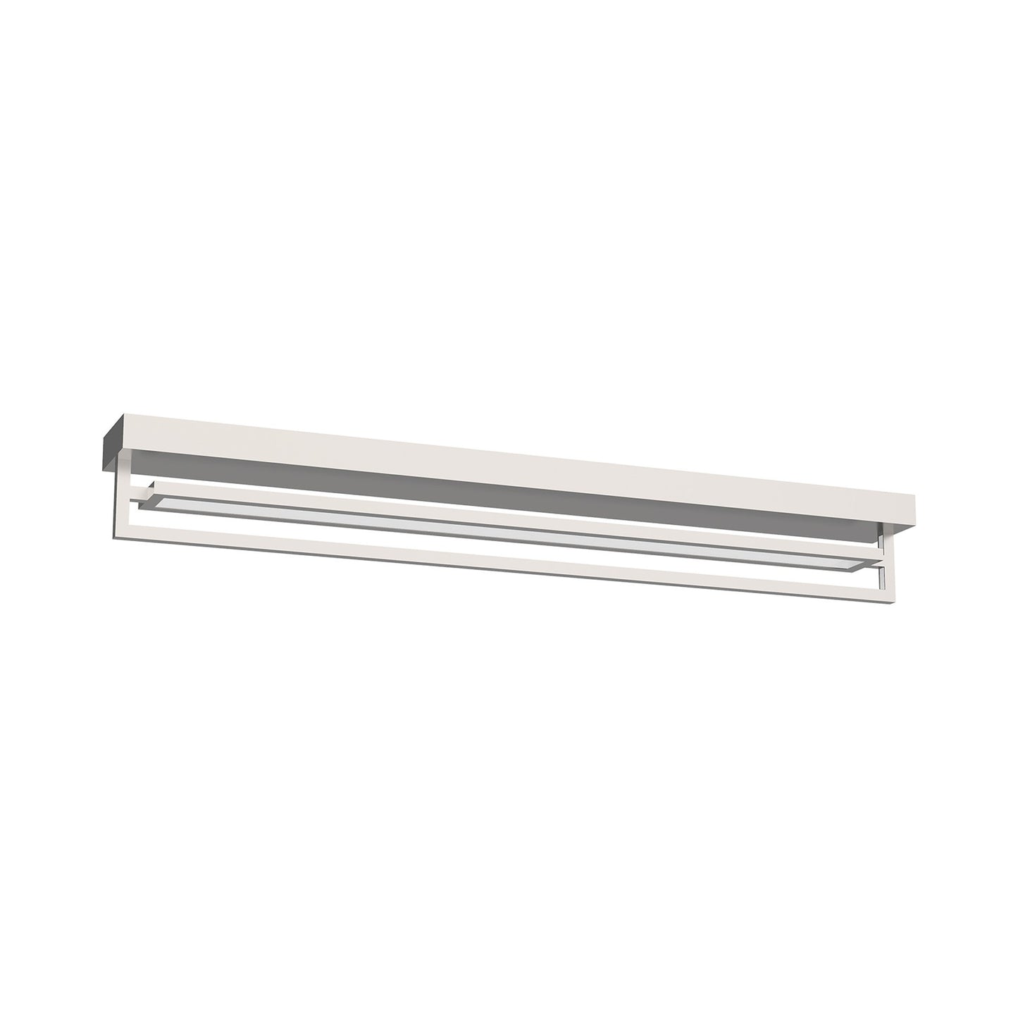 Mondrian LED Semi Flush Mount Ceiling Light in Rectangle/Brushed Nickel (X-Large).
