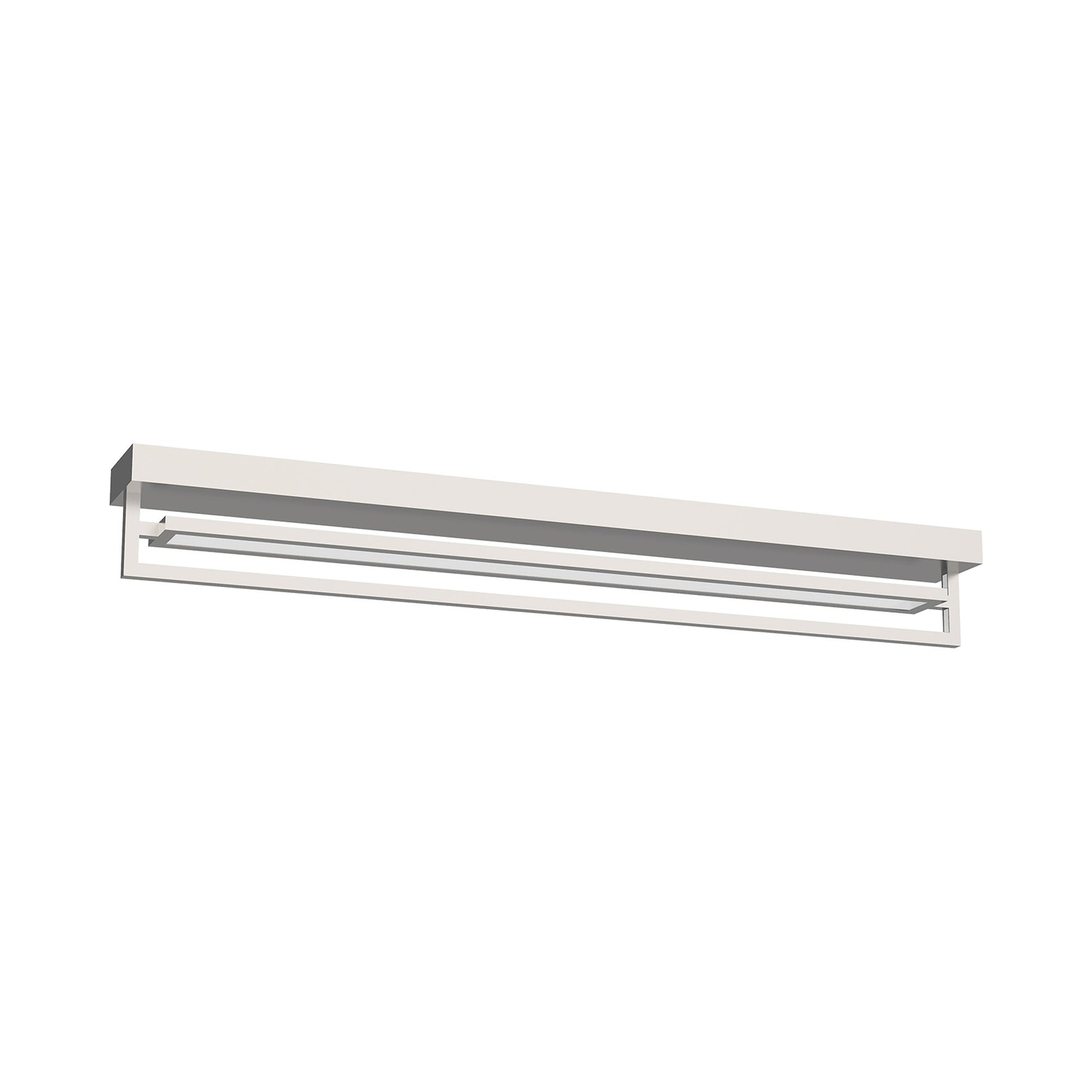 Mondrian LED Semi Flush Mount Ceiling Light in Rectangle/Brushed Nickel (X-Large).