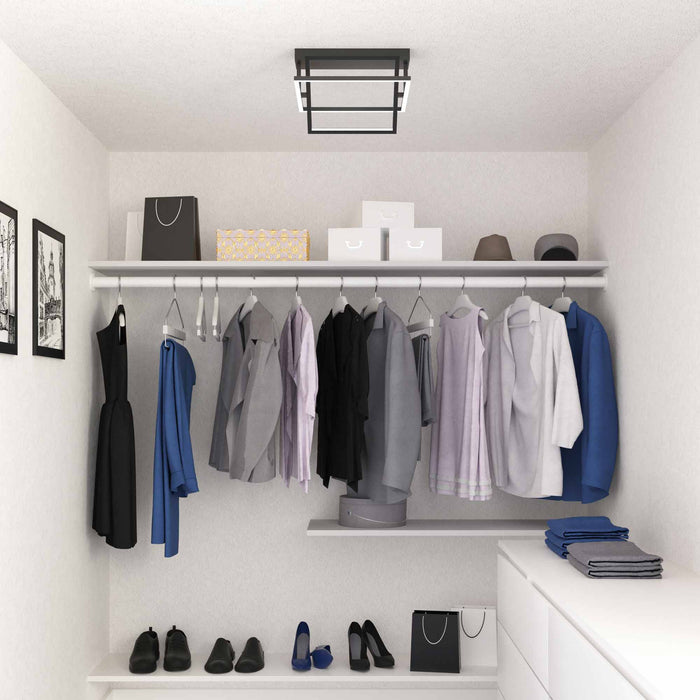 Mondrian LED Semi Flush Mount Ceiling Light in dressing room.