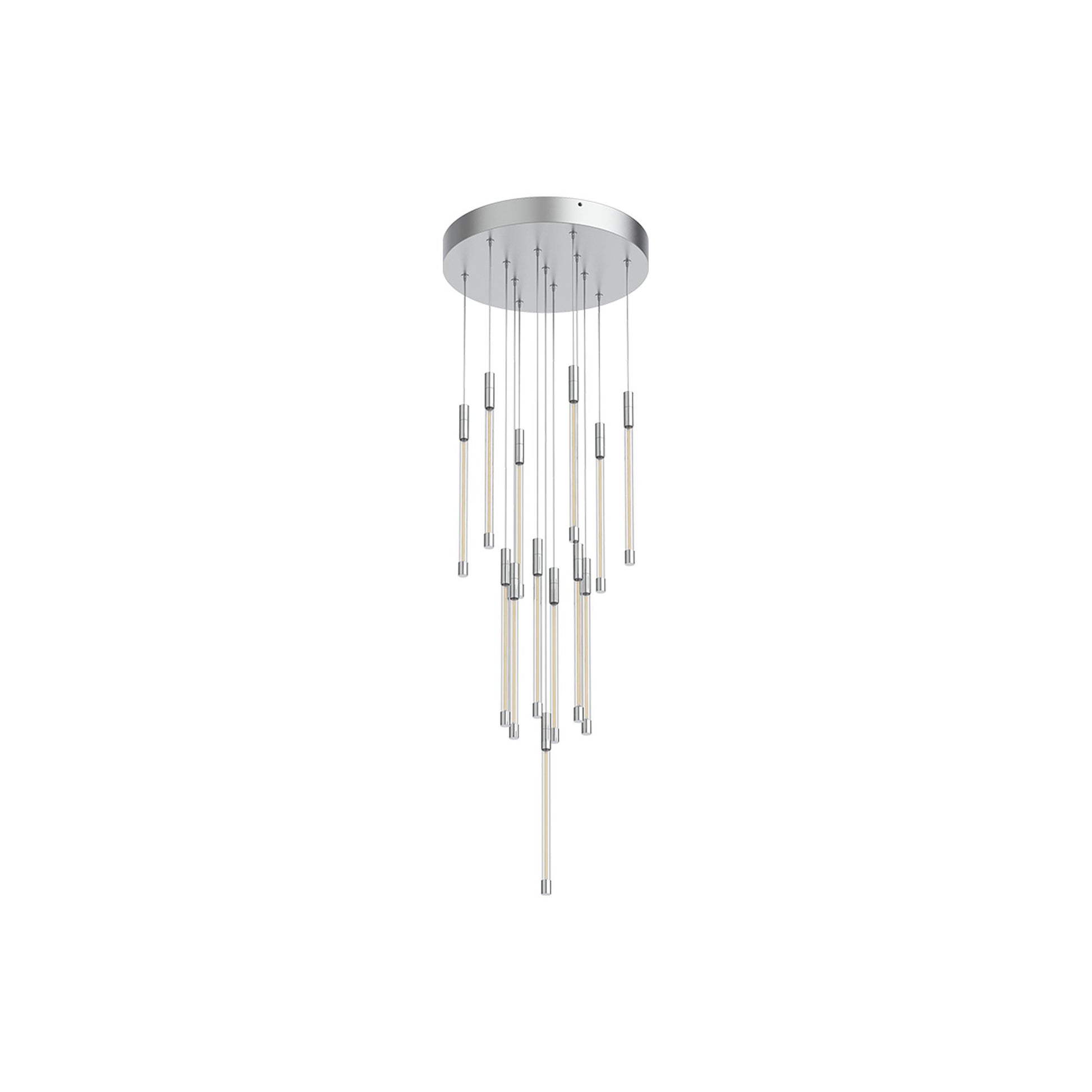 Motif Round LED Pendant Light in Chrome (Small).