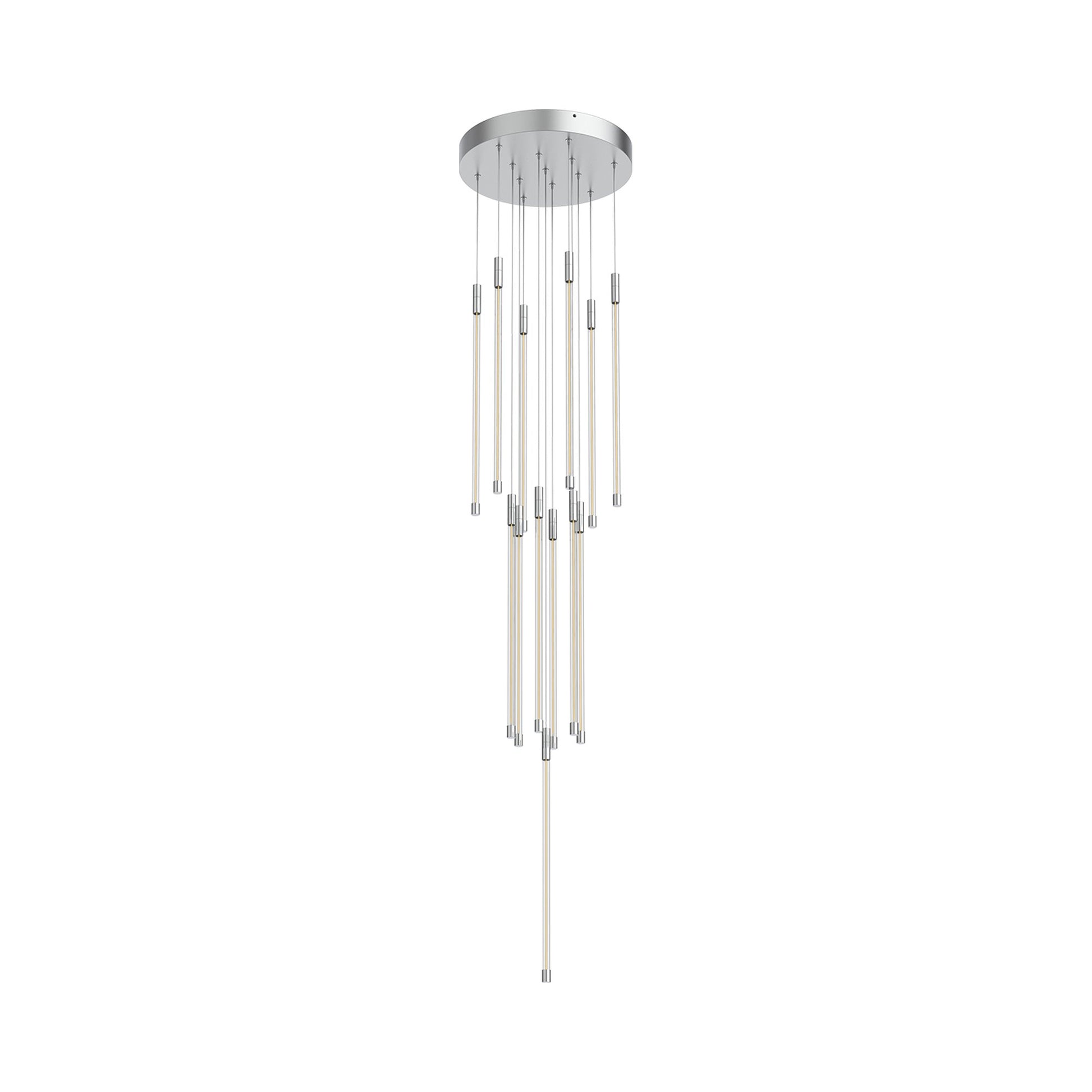 Motif Round LED Pendant Light in Chrome (Medium).