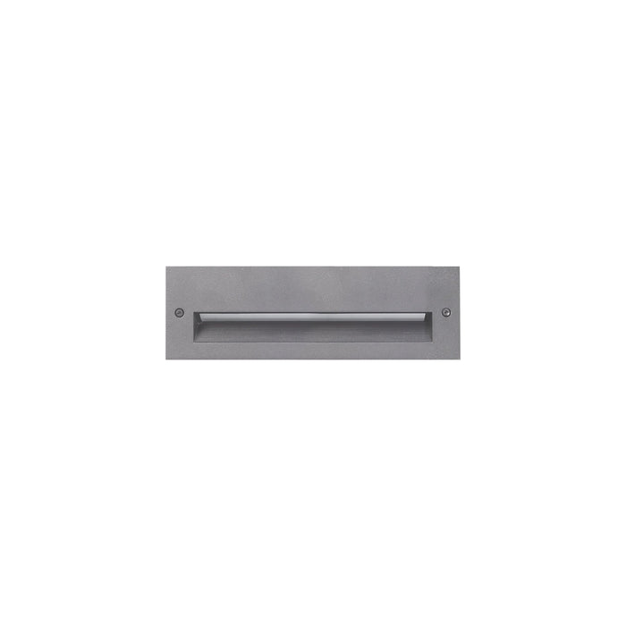Newport Outdoor LED Recessed Wall Light in Wide Horizontal/Grey (Small).