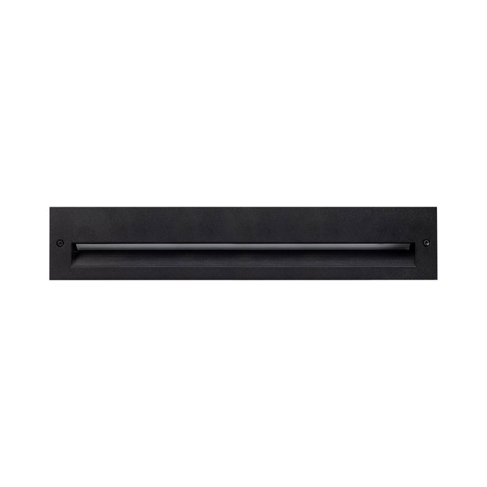 Newport Outdoor LED Recessed Wall Light in Wide Horizontal/Black (Large).