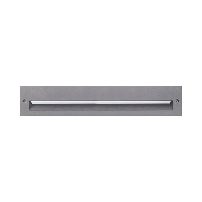 Newport Outdoor LED Recessed Wall Light in Wide Horizontal/Grey (Large).