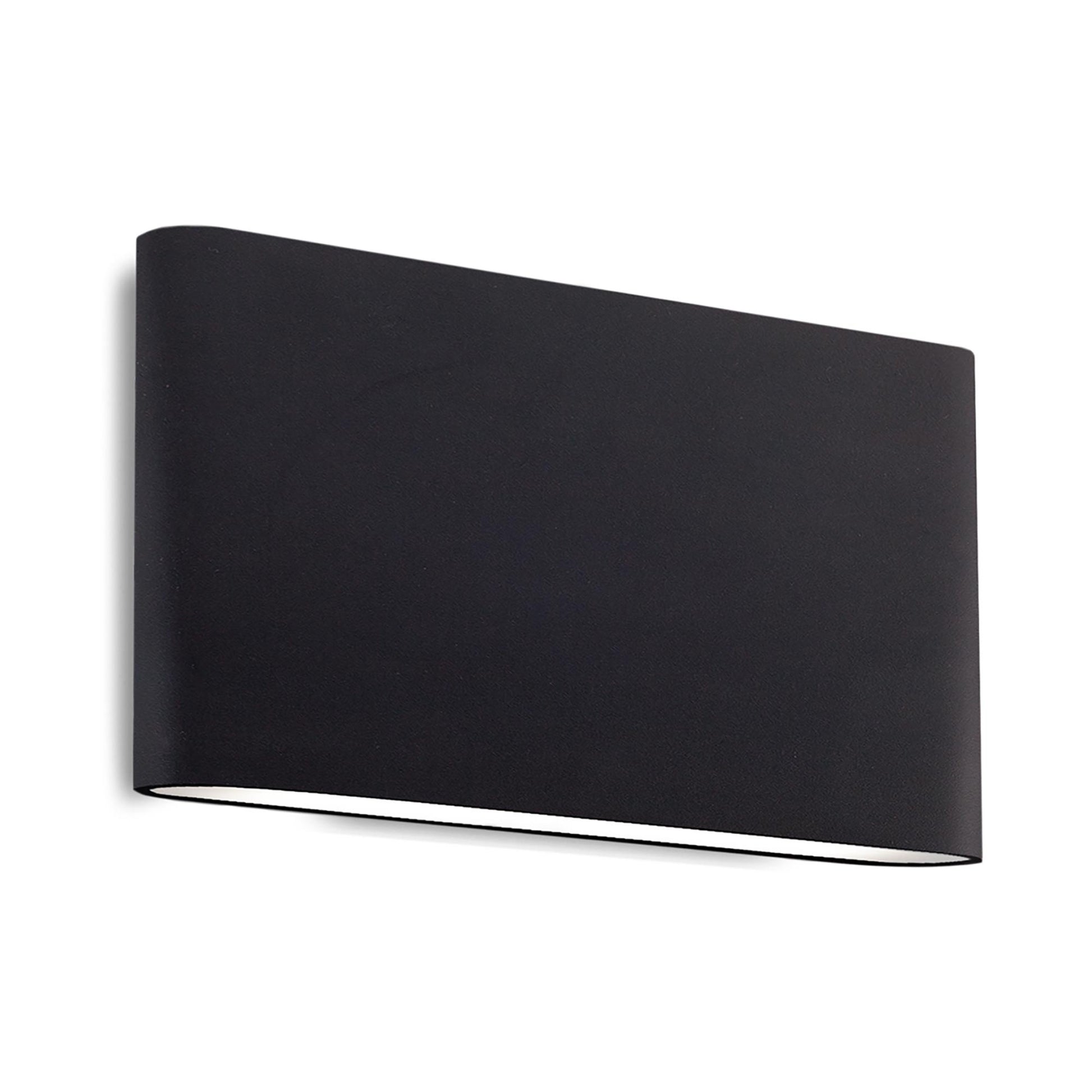 Slate LED Wall Light in Black (Large).