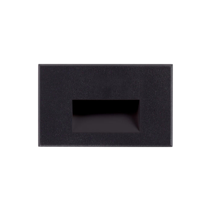 Sonic Recessed LED Step / Wall Light in Horizontal/Black.