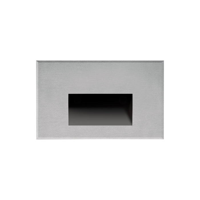 Sonic Recessed LED Step / Wall Light in Horizontal/Brushed Nickel.