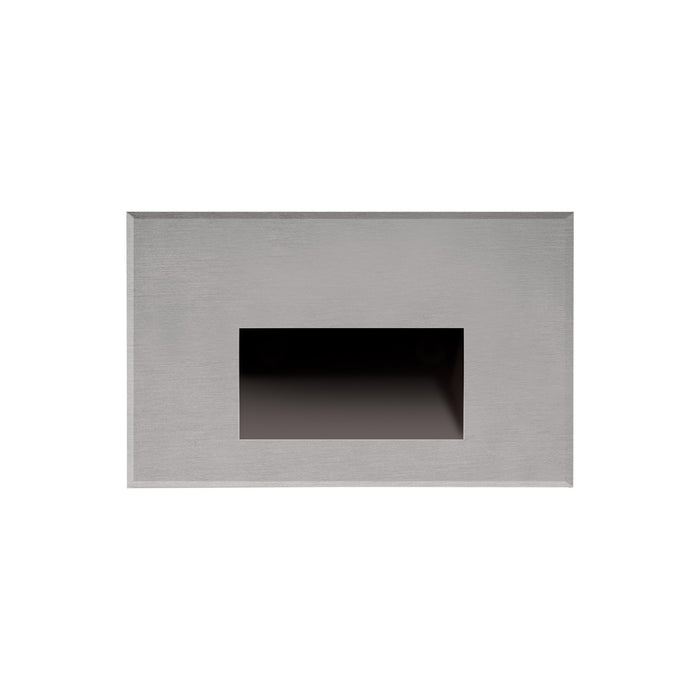 Sonic Recessed LED Step / Wall Light in Horizontal/Stainless Steel.
