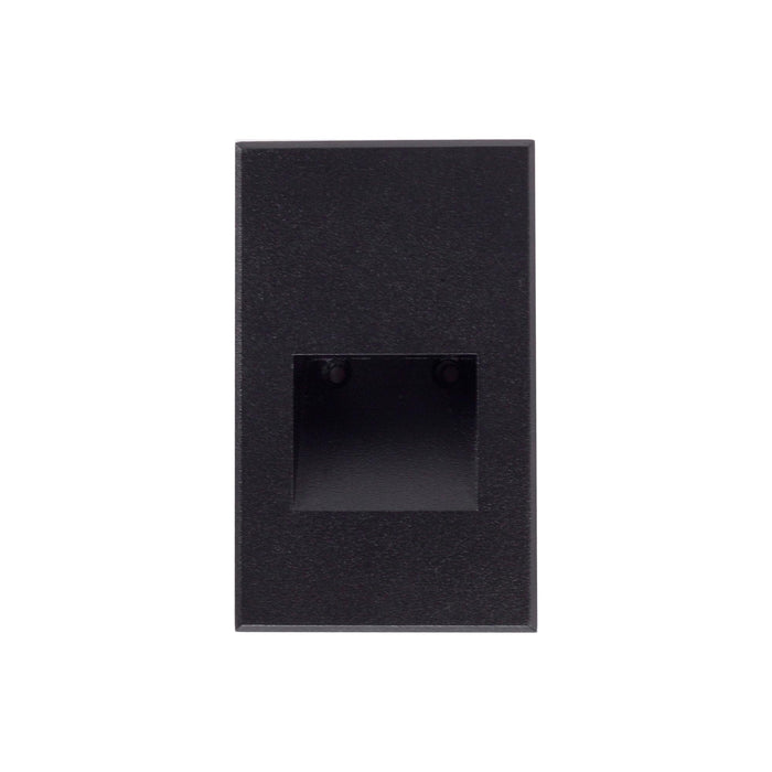 Sonic Recessed LED Step / Wall Light in Vertical/Black.