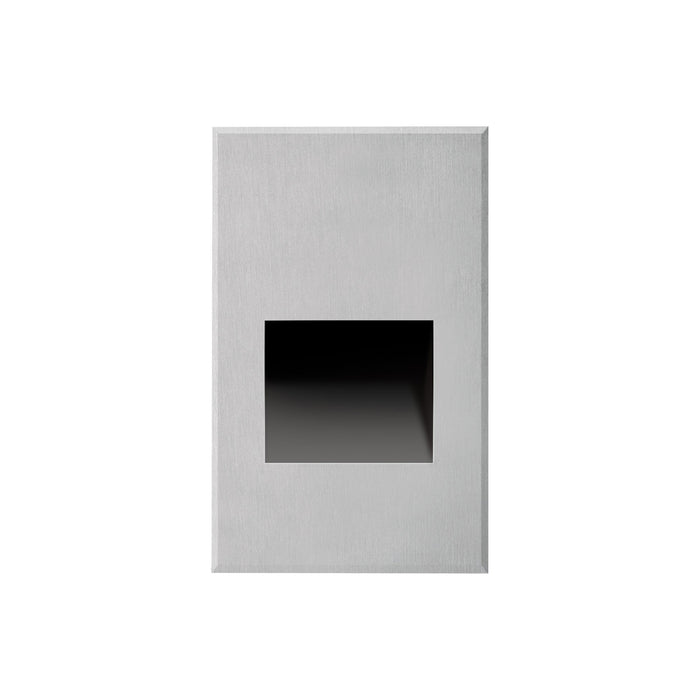 Sonic Recessed LED Step / Wall Light in Vertical/Brushed Nickel.