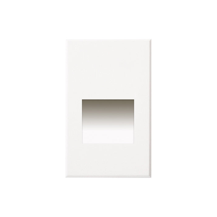 Sonic Recessed LED Step / Wall Light in Vertical/White.