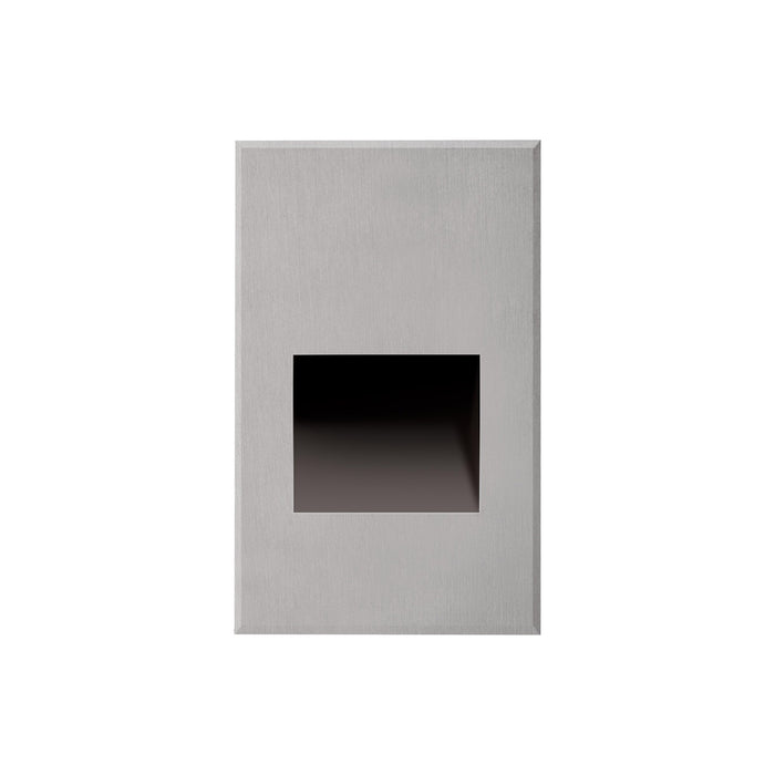 Sonic Recessed LED Step / Wall Light in Vertical/Stainless Steel.
