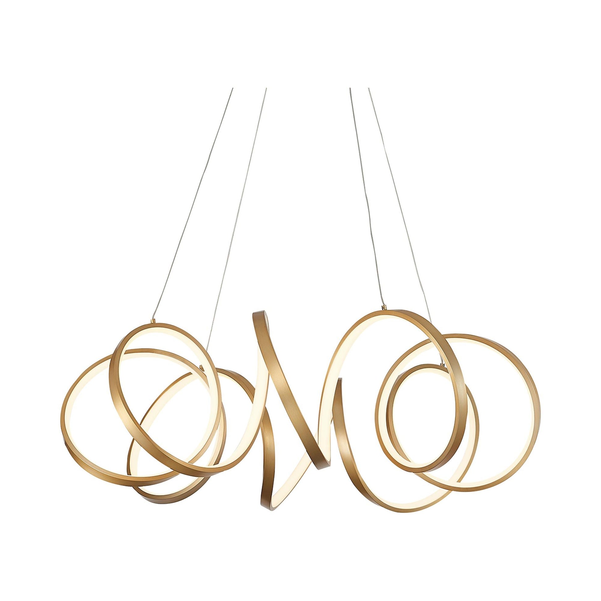 Synergy LED Pendant Light in Antique Brass (Large).