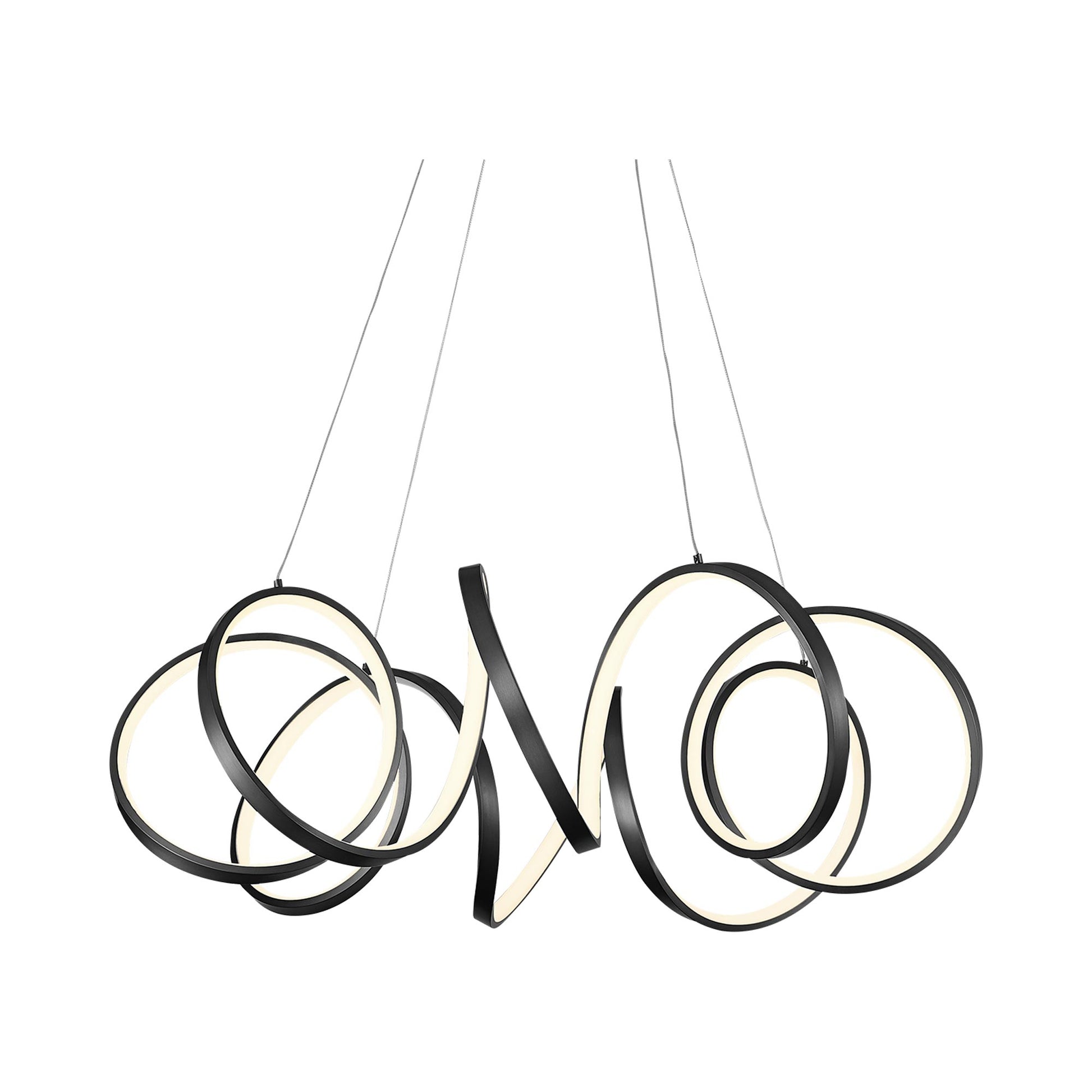 Synergy LED Pendant Light in Black (Large).