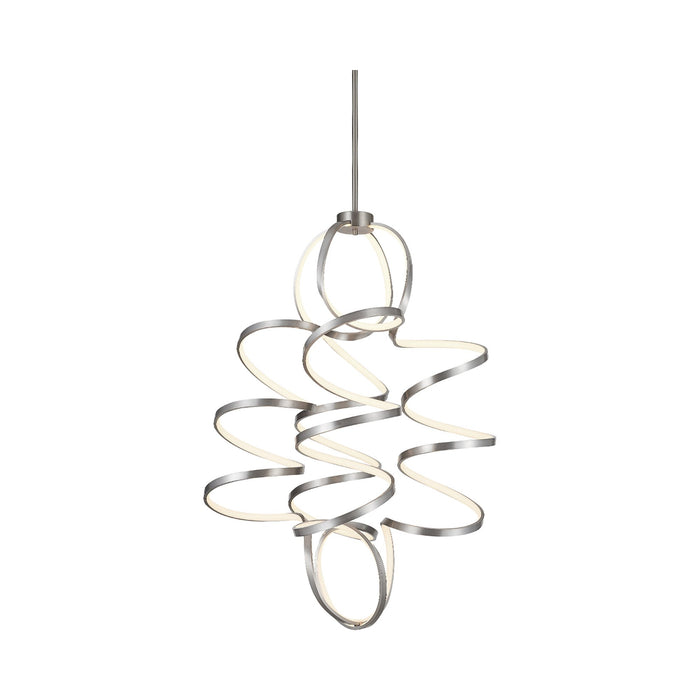 Synergy Vertical LED Pendant Light in Antique Silver (Large).