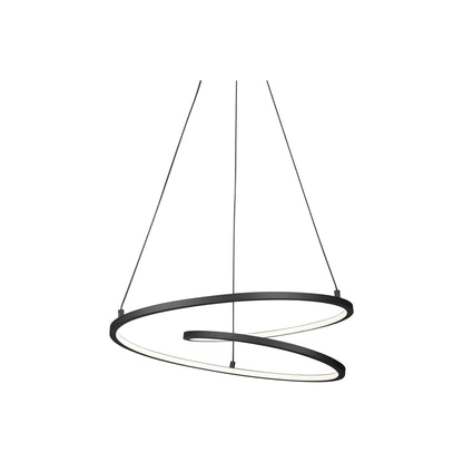 Twist LED Pendant Light in Black (Small).