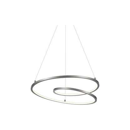 Twist LED Pendant Light in Antique Silver (Small).