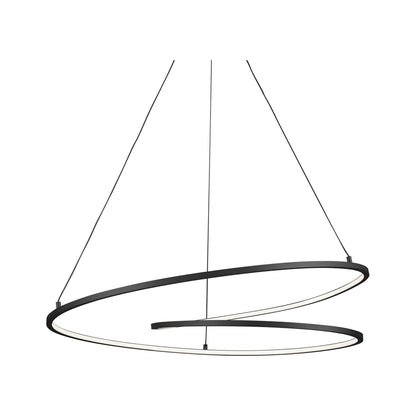 Twist LED Pendant Light in Black (Large).