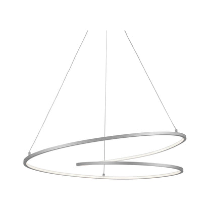 Twist LED Pendant Light in Antique Silver (Large).