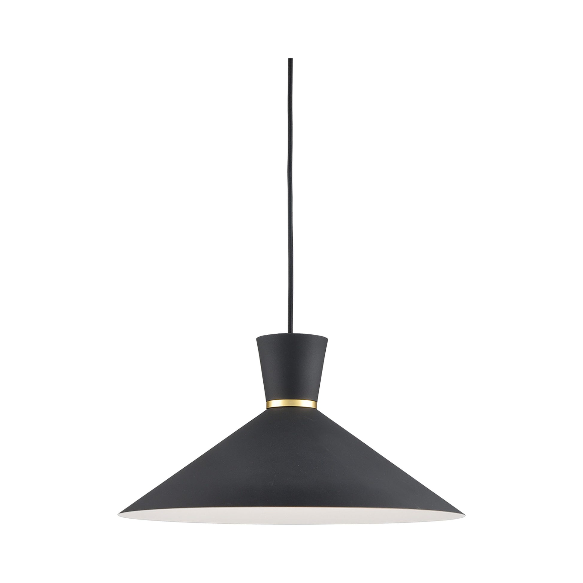 Vanderbilt Pendant Light in Black/Gold (Large).