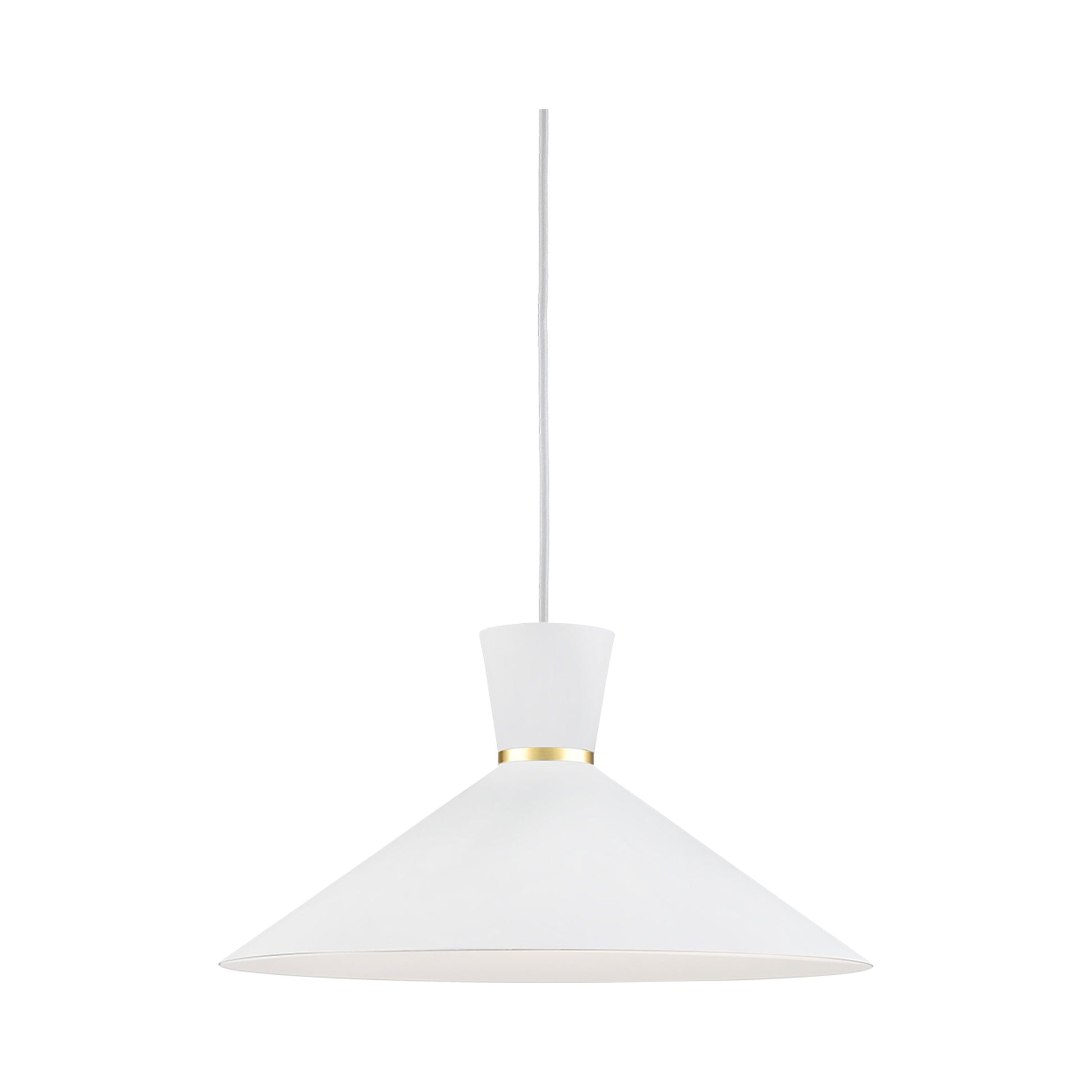 Vanderbilt Pendant Light in White/Gold (Large).