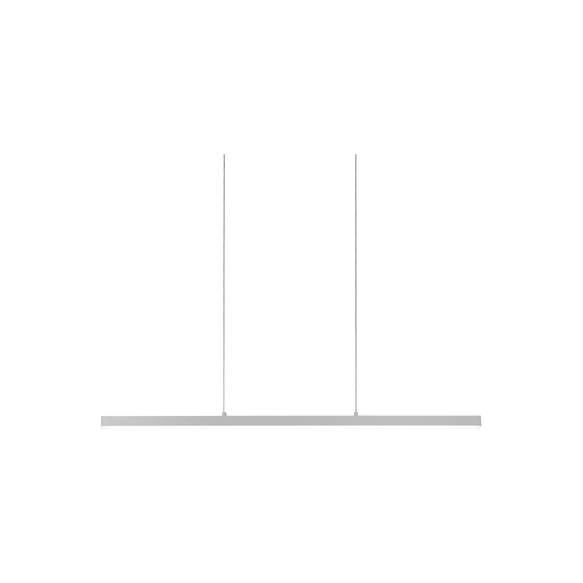 Vega LED Rectangular Pendant Light in Brushed Nickel (45-Inch).