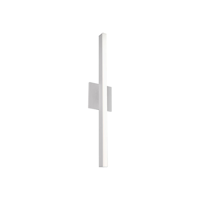 Vega Thin LED Wall Light in Brushed Nickel (Small).