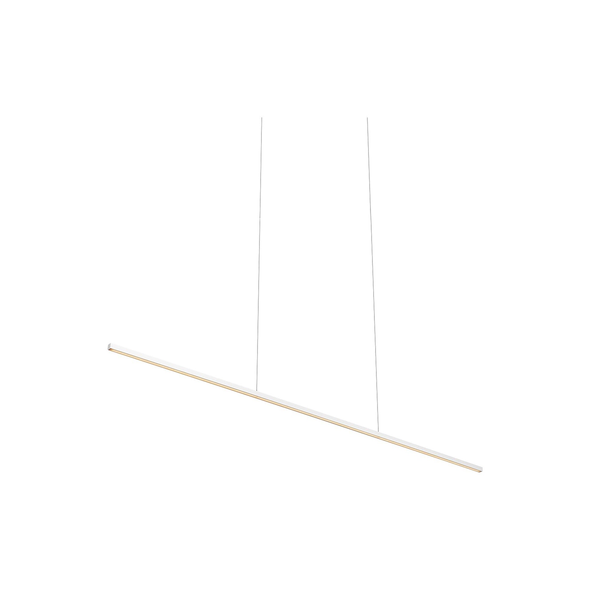 Vega Minor LED Linear Pendant Light in White (Small).