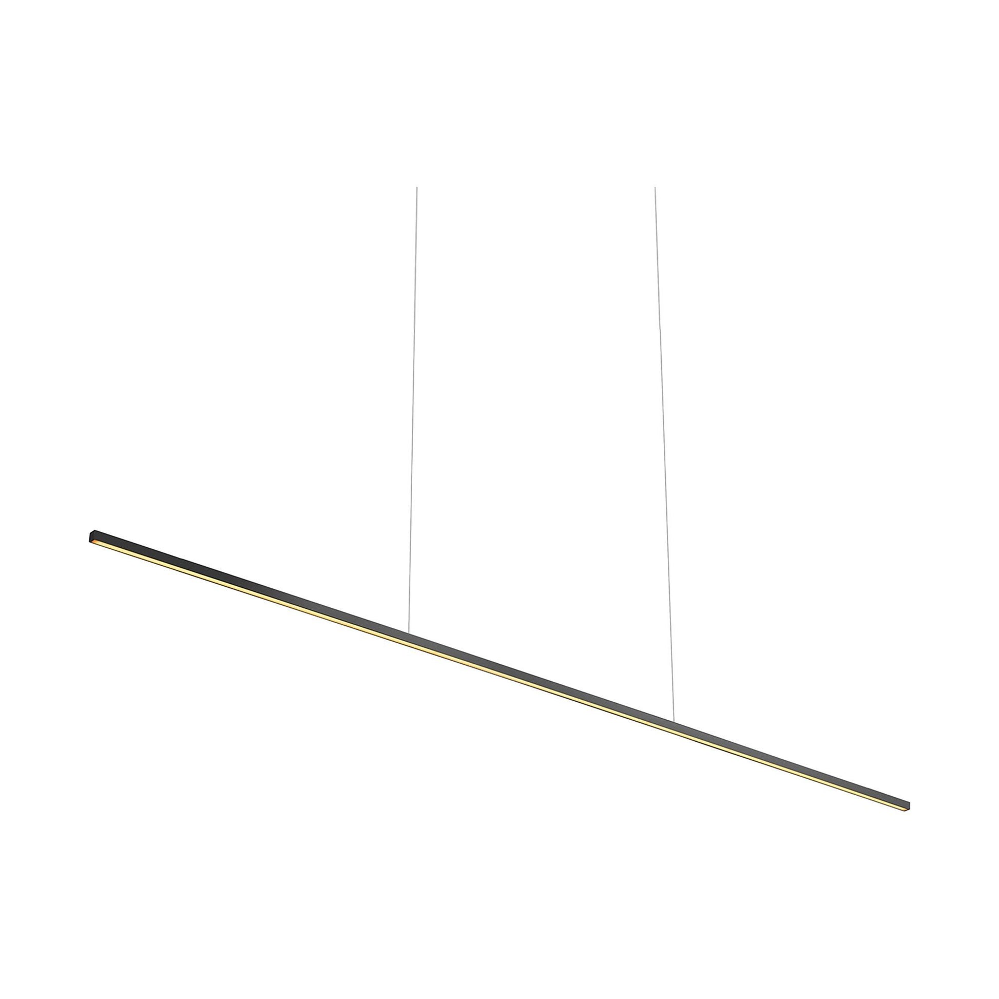 Vega Minor LED Linear Pendant Light in Black (Large).