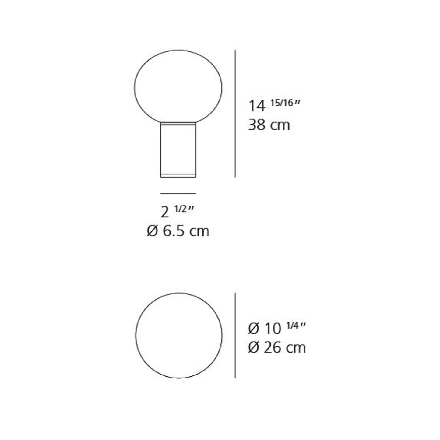 Laguna Table Lamp - line drawing.