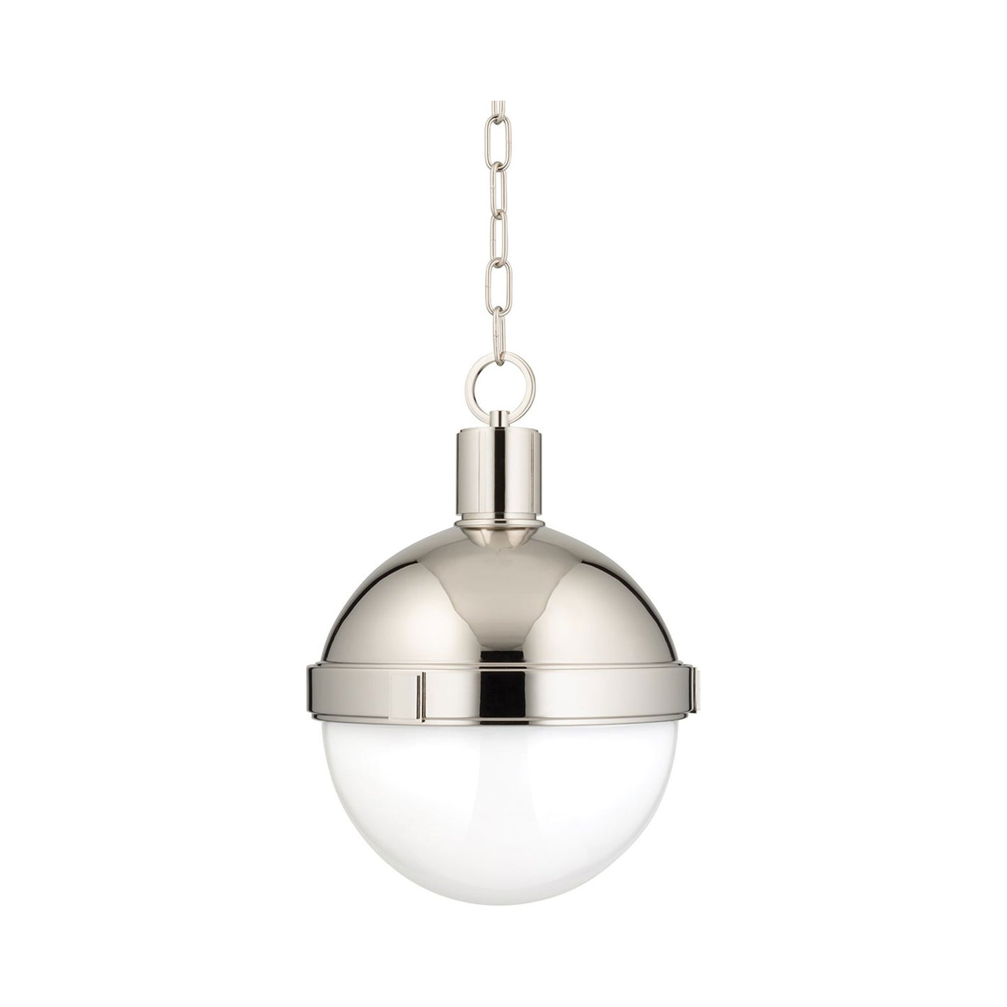 Lampbert Pendant Light in Medium/Polished Nickel.