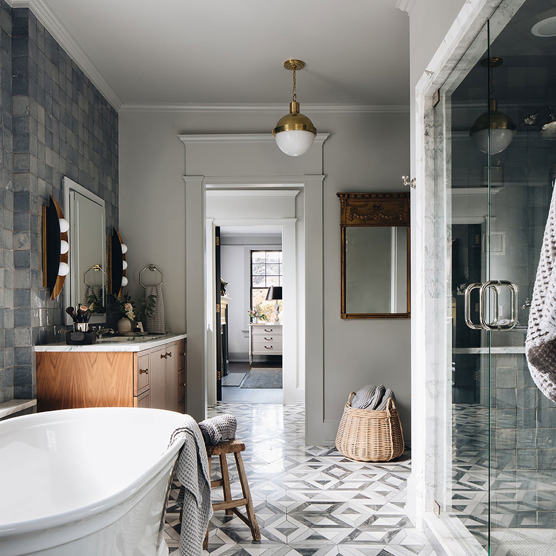 Lampbert Pendant Light in bathroom.