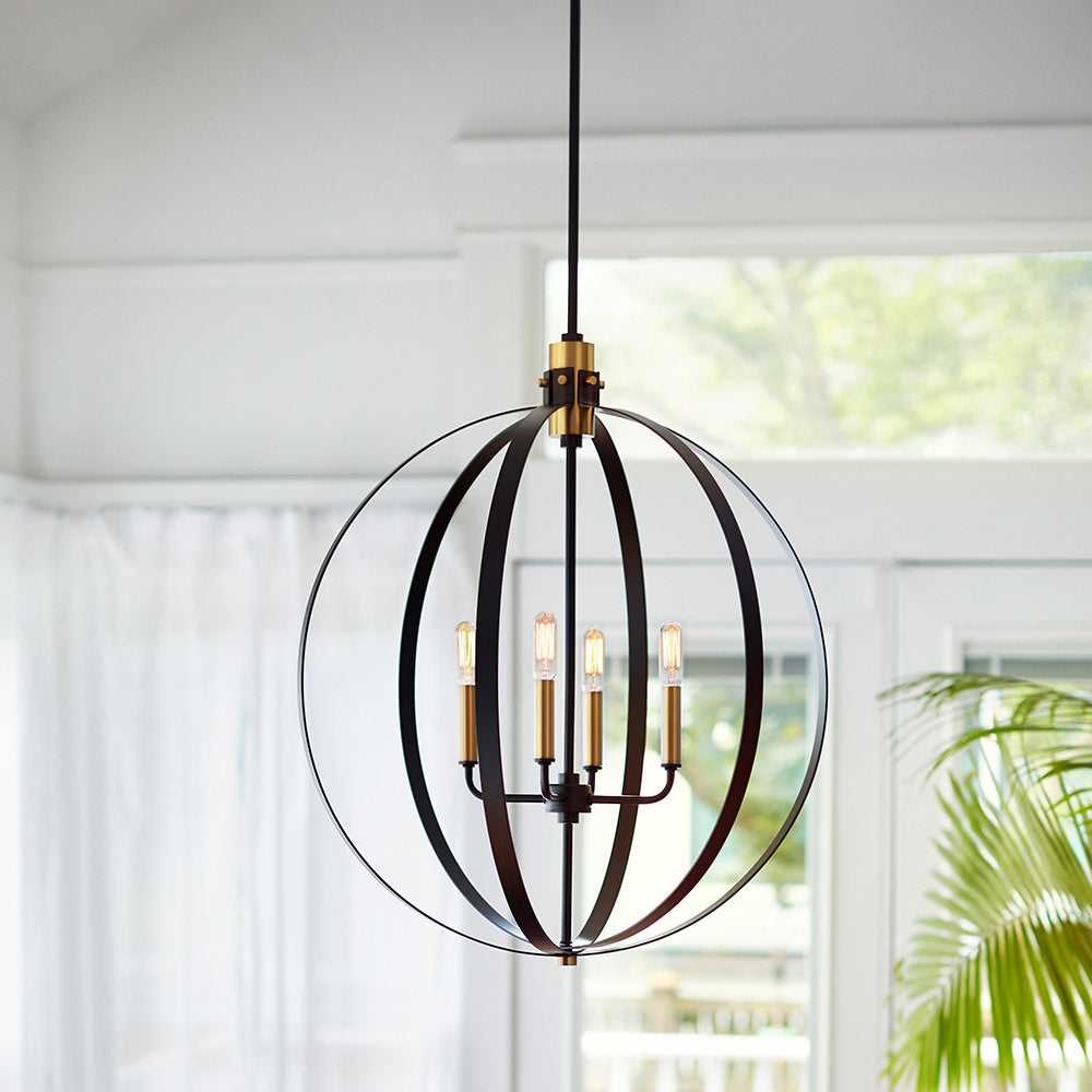 Cirque Chandelier in living room.