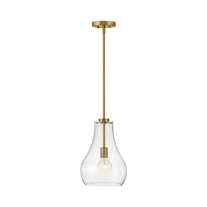 Frankie Pendant Light in Lacquered Brass.