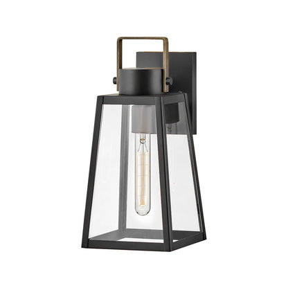 Hugh Outdoor Wall Light in Black (Small).