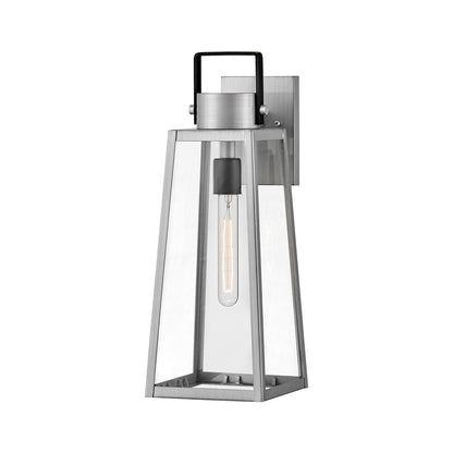 Hugh Outdoor Wall Light in Antique Brushed Aluminum (Medium).