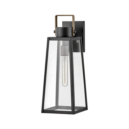 Hugh Outdoor Wall Light in Black (Medium).