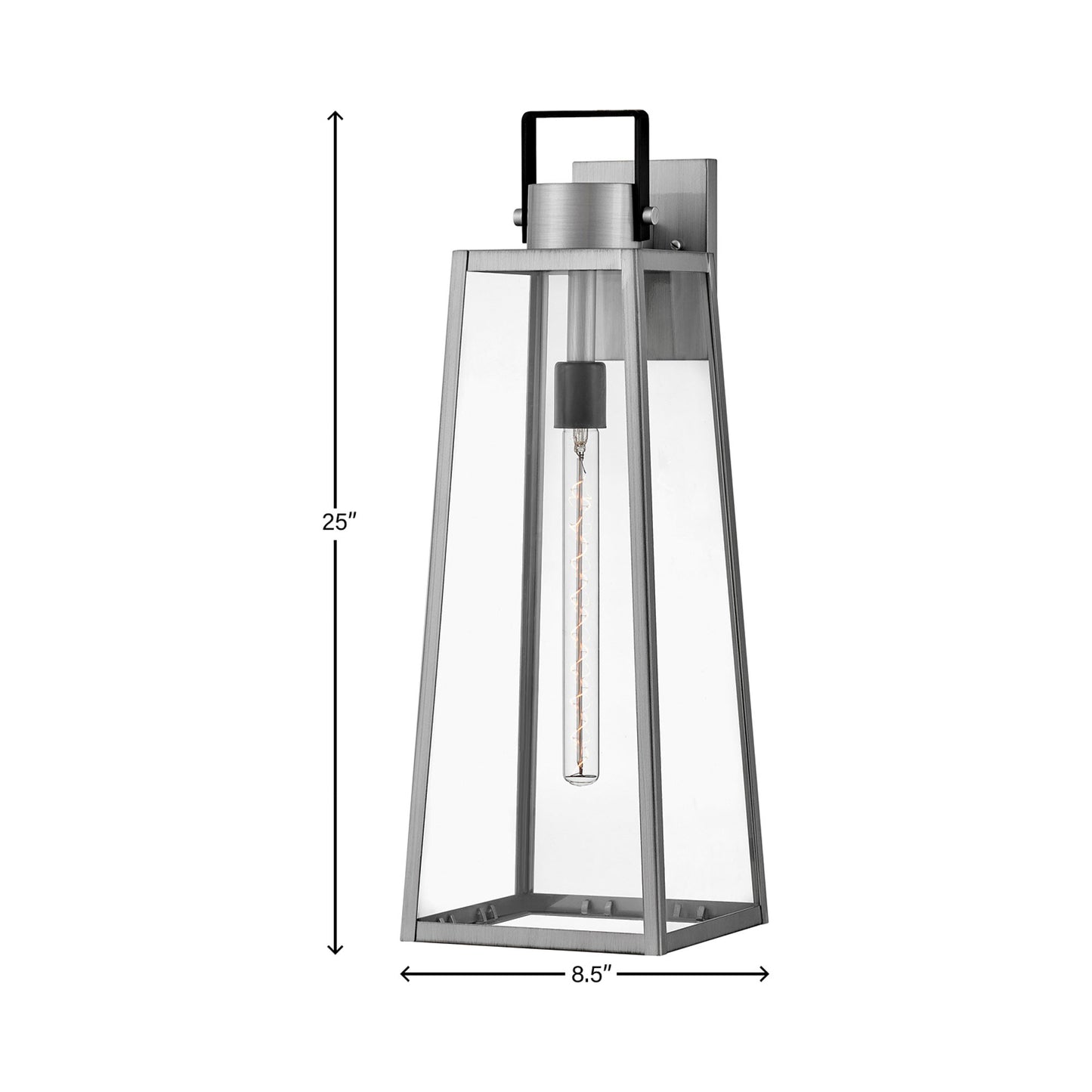 Hugh Outdoor Wall Light - line drawing.