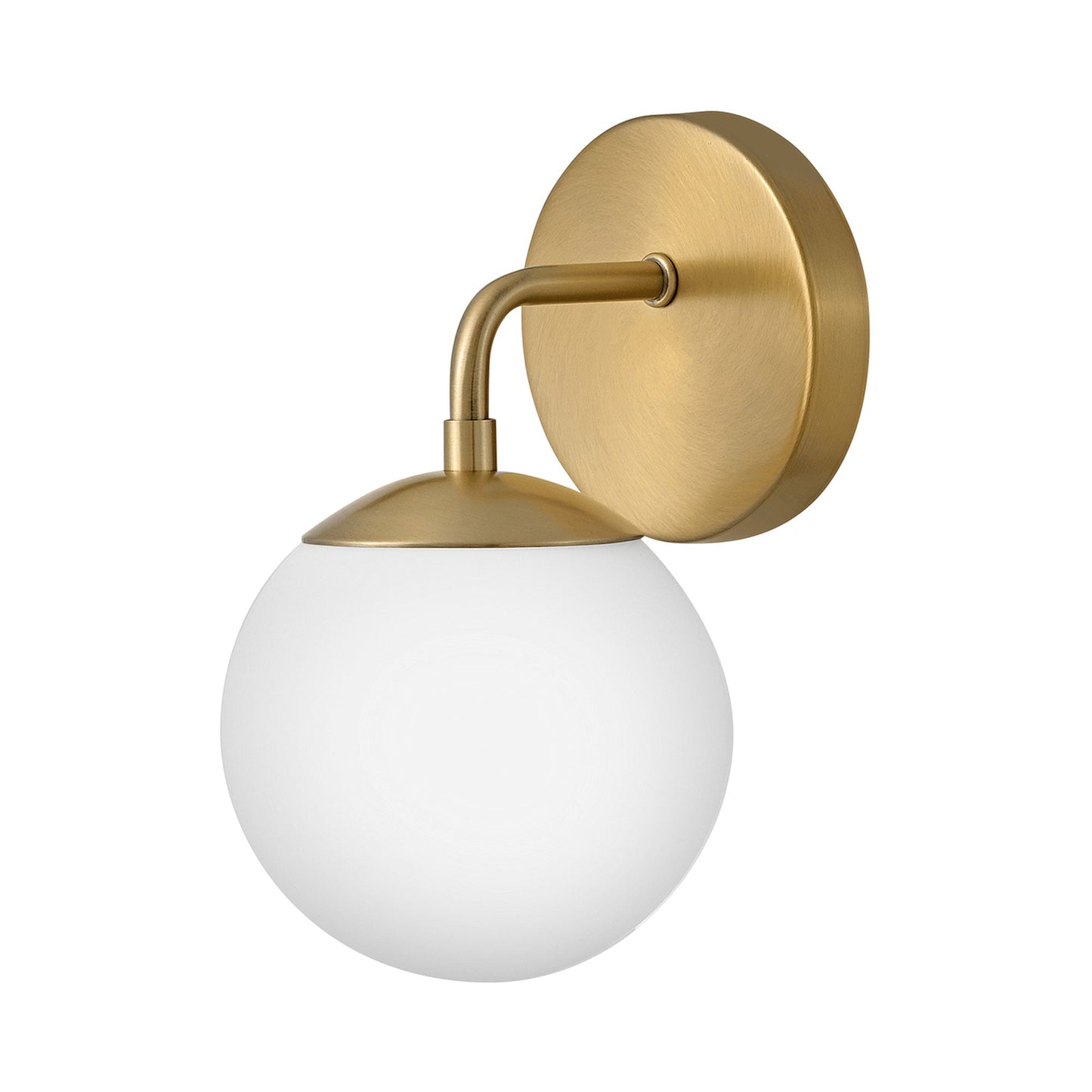 Juniper Bath Wall Light in Lacquered Brass.