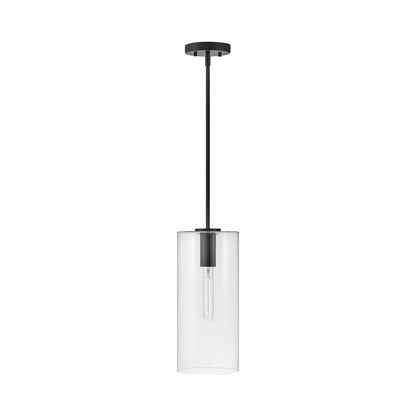 Lane Pendant Light in Black/Clear.