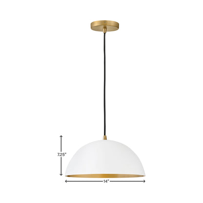 Lou Pendant Light - line drawing.