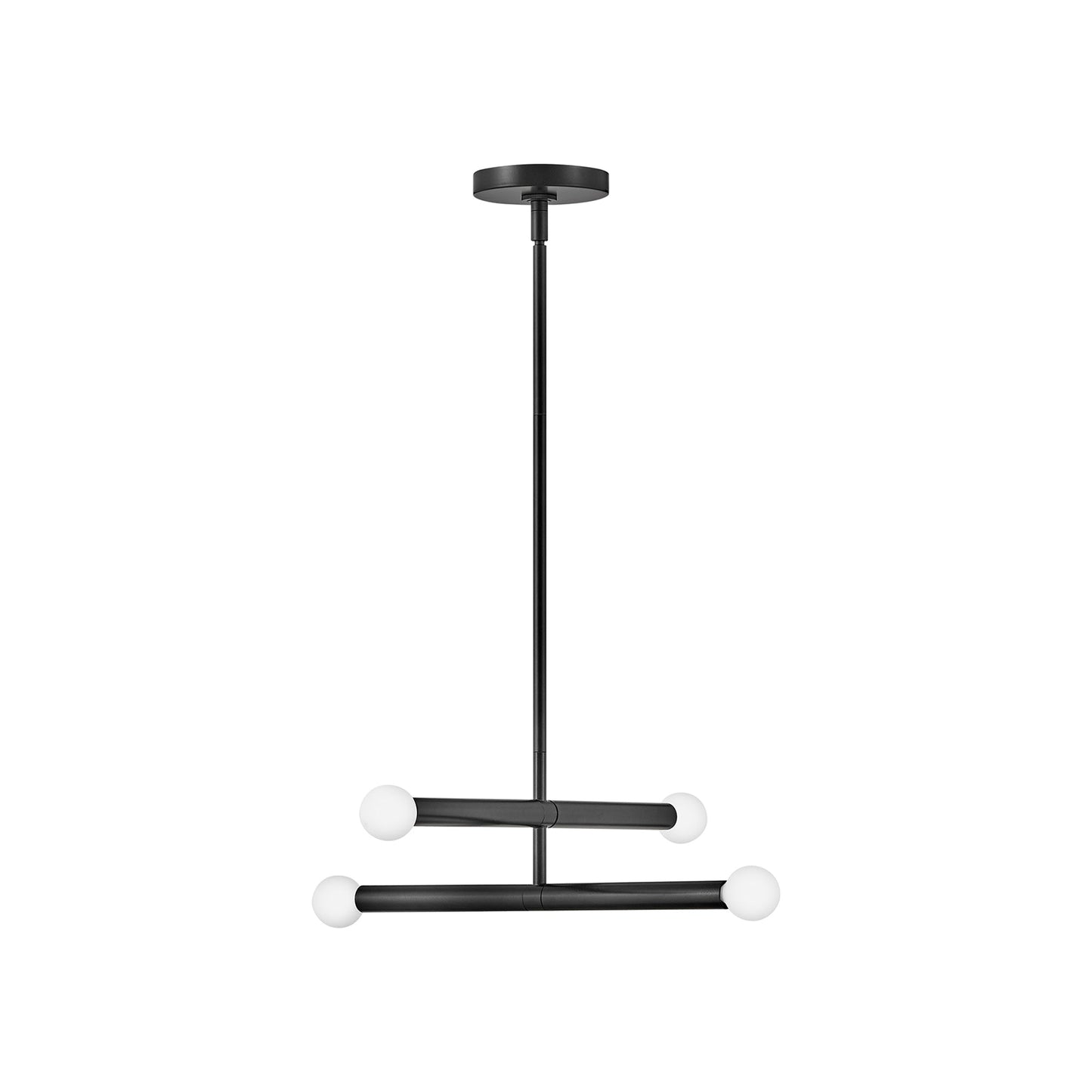 Millie Convertible Pendant Light in Black (4-Light).