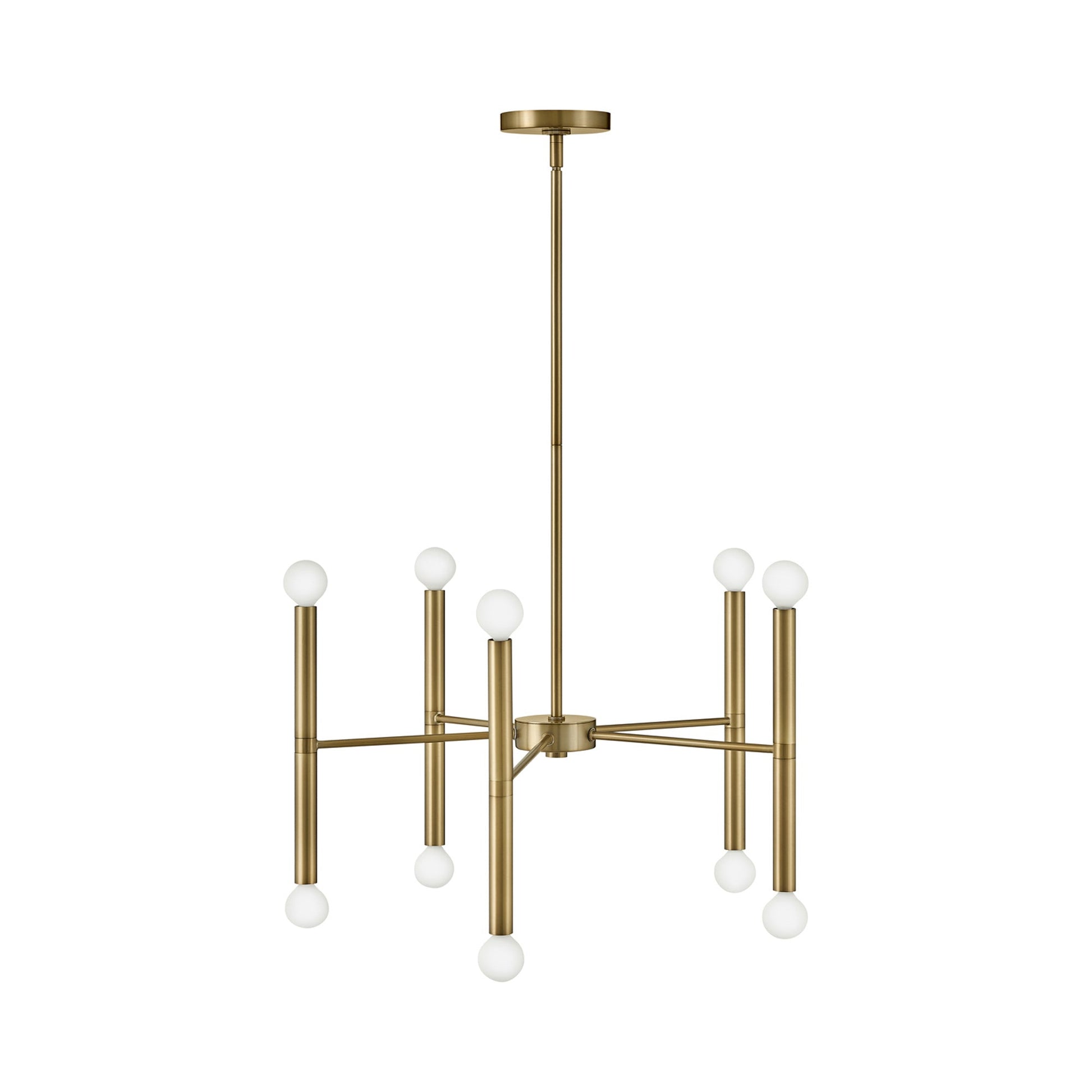 Millie Pendant Light in Lacquered Brass.