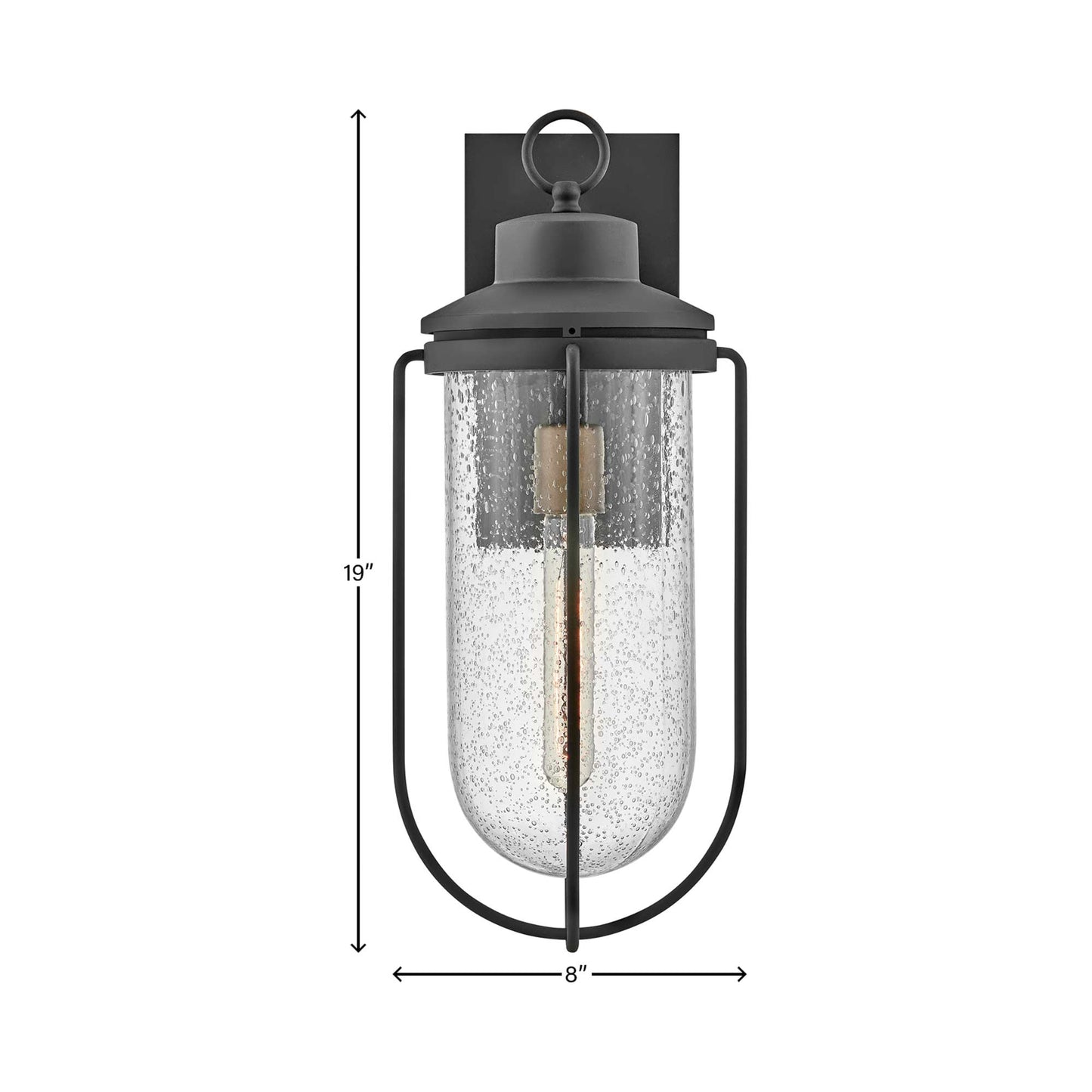Moby Outdoor Wall Light - line drawing.