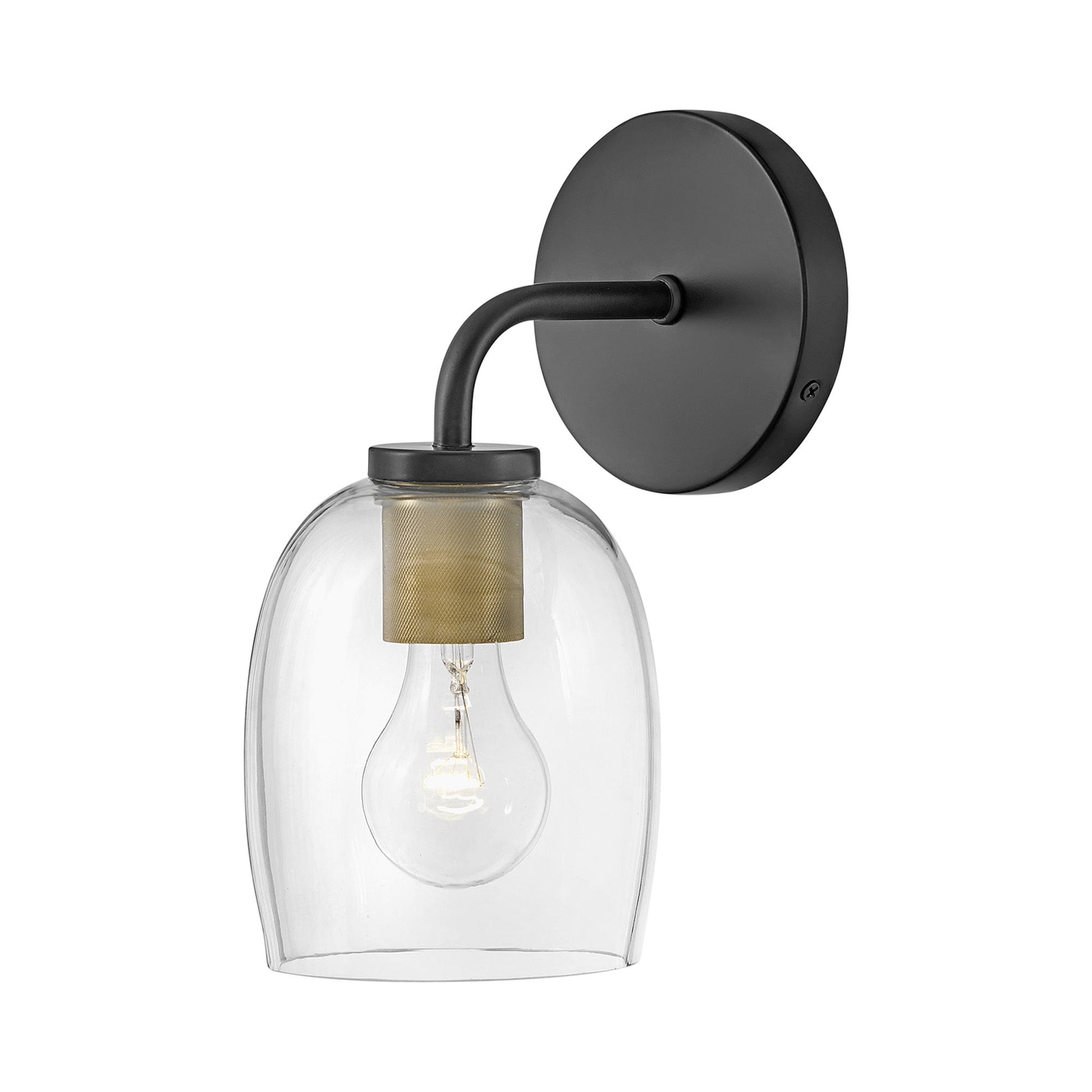 Percy Bath Wall Light in Black.