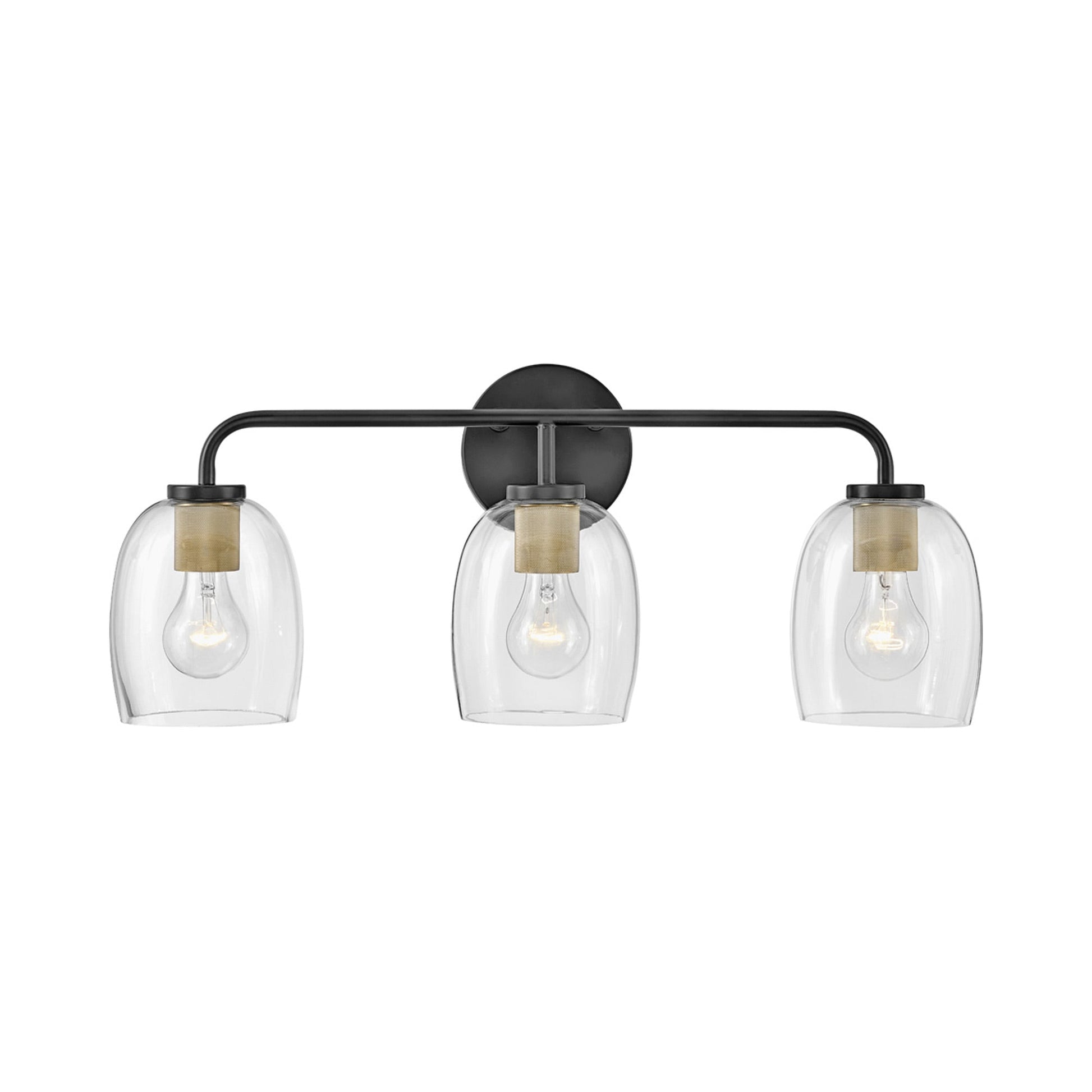 Percy Vanity Wall Light in Black (3-Light).