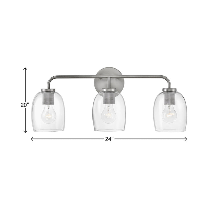 Percy Vanity Wall Light - line drawing.